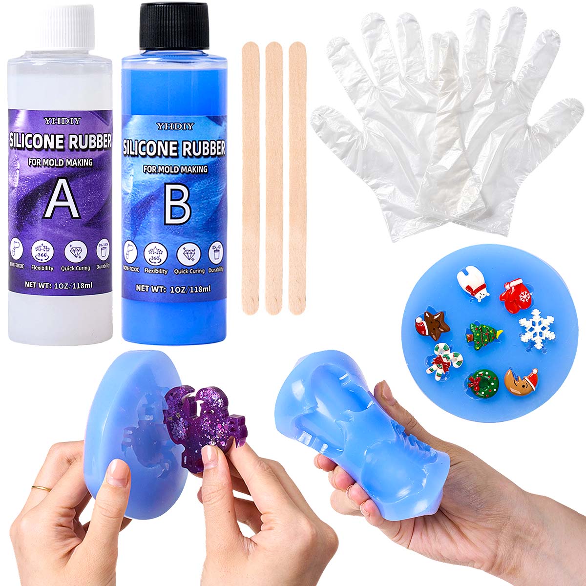 Soap Making Diy Kit - Kit Pembuatan Cetakan Silikon 118ml/296ml untuk