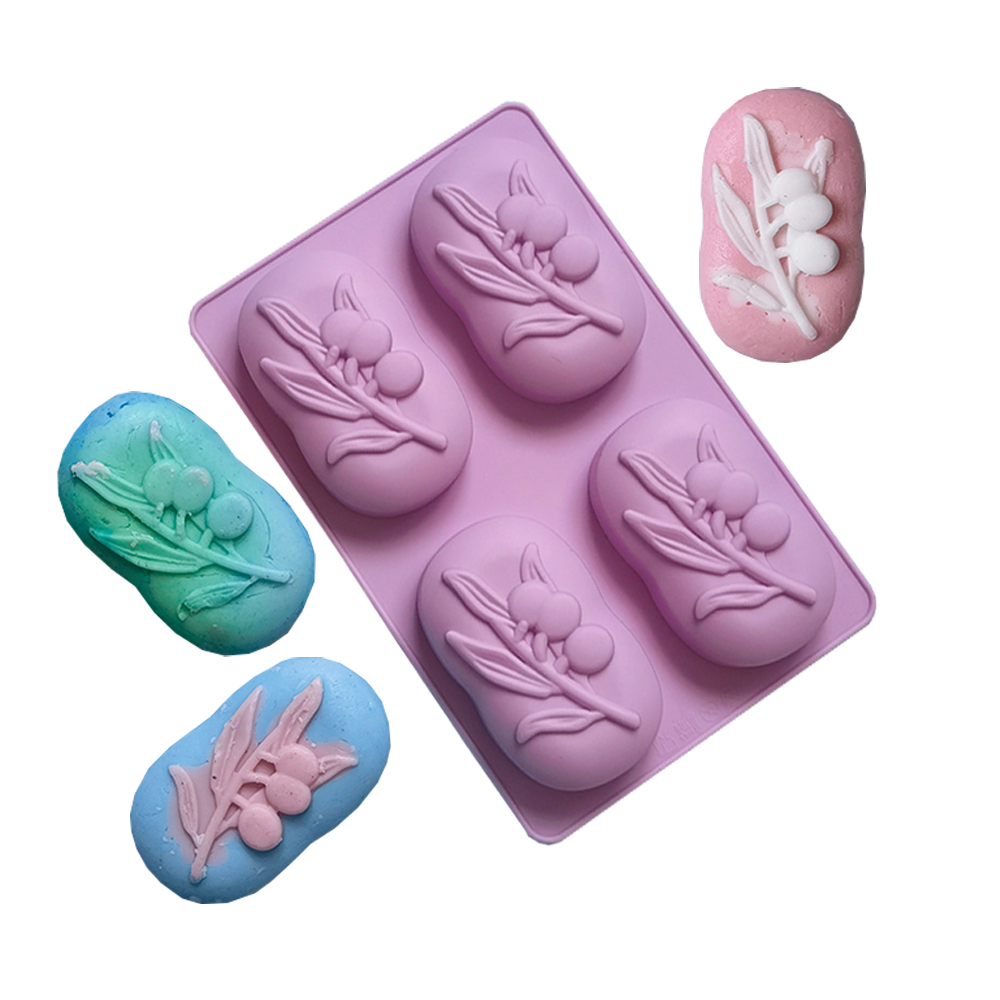 Soap Making Diy Kit - Cetakan sabun silikon pohon zaitun Oval