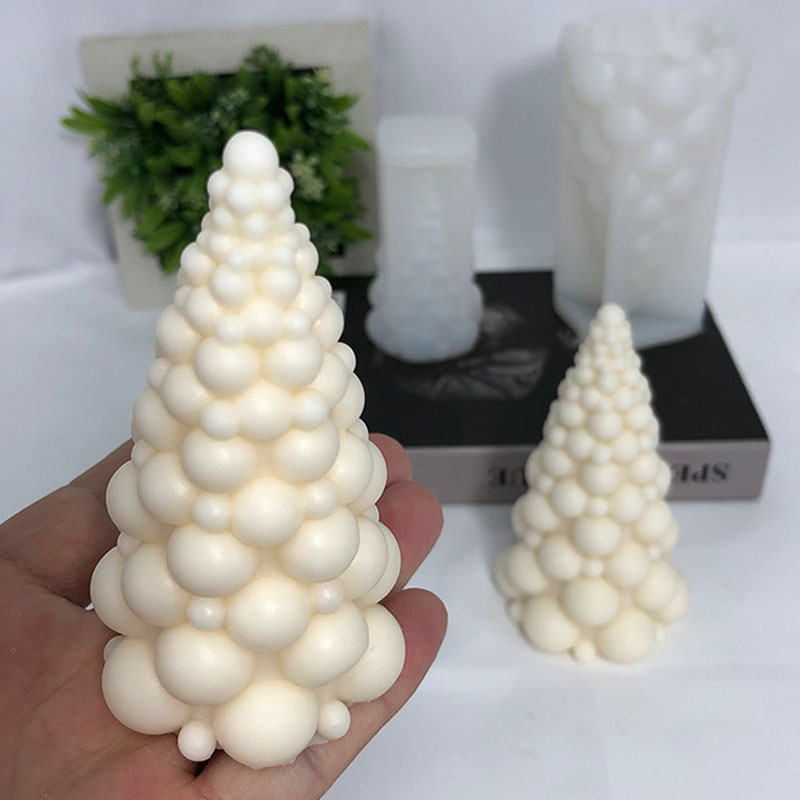 Soap Making Diy Kit - Cetakan lilin silikon pohon Natal gelembung