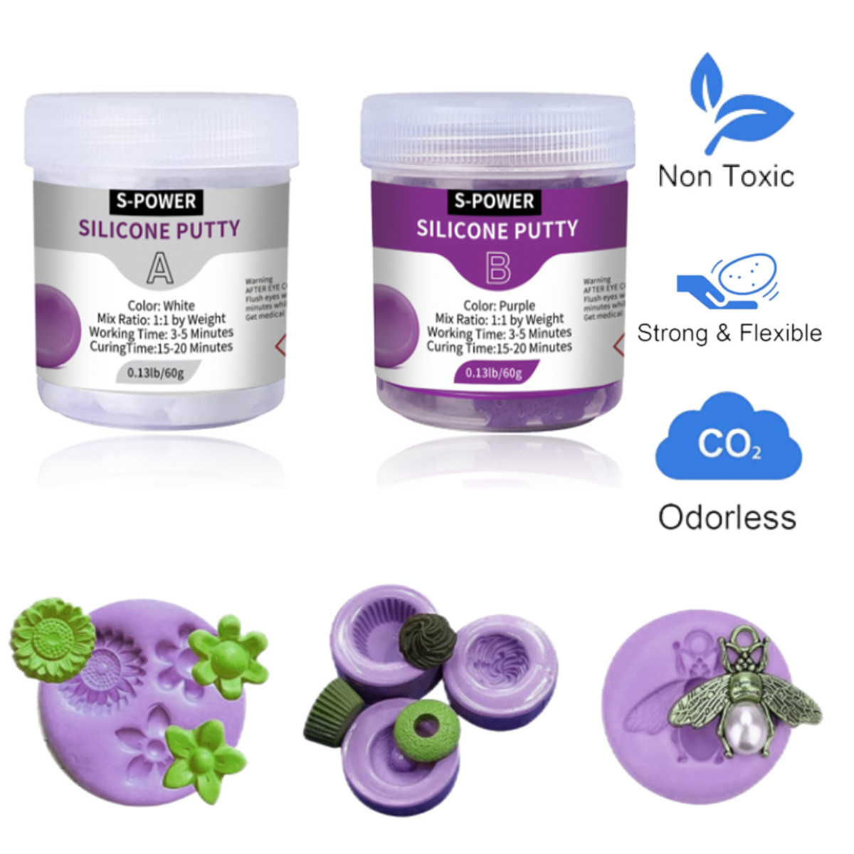 Soap Making Kit For Beginners - Kit Dempul Cetakan Silikon DIY Rasio
