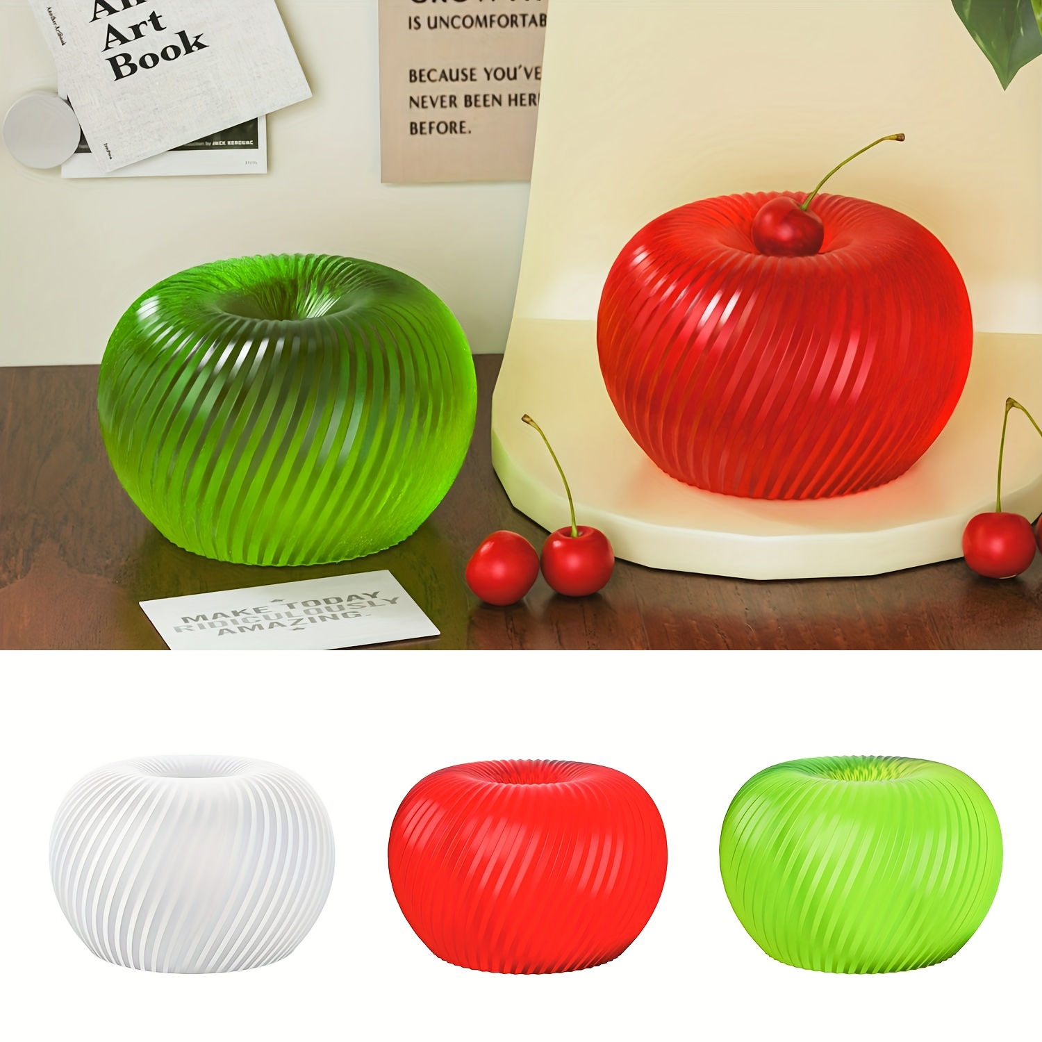 Soap Making Ins - Cetakan silikon berbentuk apel merah yang